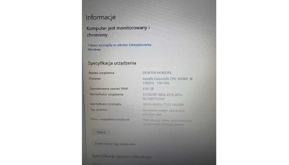 laptop acer travelmateB117-M 11,6 " INTEL CELERON 2 GB / 32 GB czarny