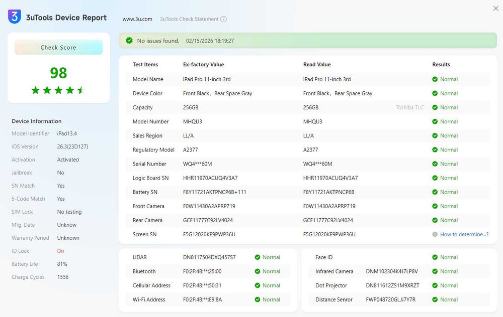 iPad Pro 11 3gen M1 chip 256gb 120 герц Wifi Gray MHQU3LL/A