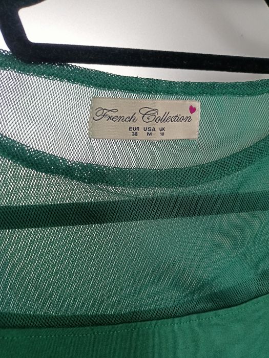 S/M French Collection z siateczką bluzka top retro slow scnadi