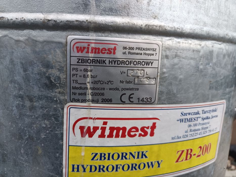 Hydrofor 200l mało używany