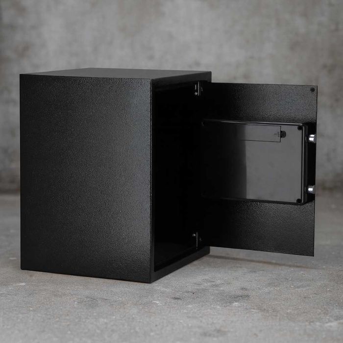 Sejf domowy elektroniczny z szyfrem i kluczem na dokumenty pieniądze