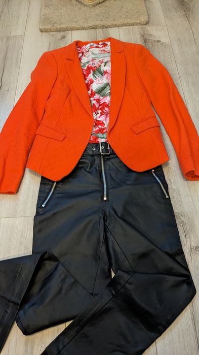 zestaw outfit komplet strój modny damski S 36  do biura  ubrania Zara