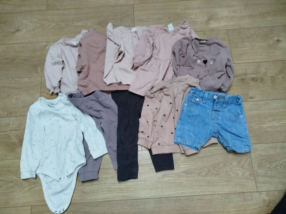 Zestaw ubranek dla dziewczynki rozmiar 86