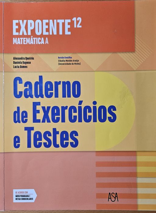 Expoente 12 - Matemática A 12º Ano - Caderno de Exercícios e Testes
