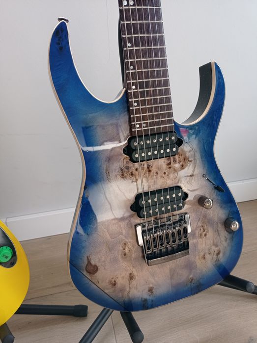 Ibanez premium RG 1027 PBF 7 strun | Świetny stan | Futerał, karton