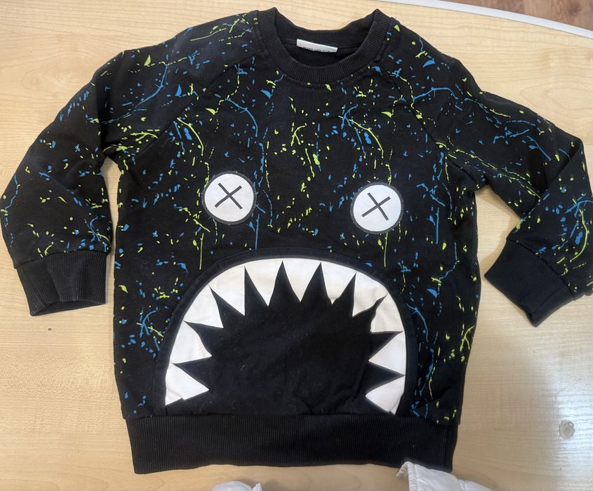 Bluza bawełna czarna monster zęby zombie dash 110