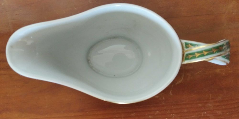 Vista alegre edição clube de colecionador Molheira verde Dinastia Qing