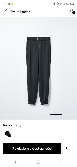 Czarne joggery Mohito rozmiar 44