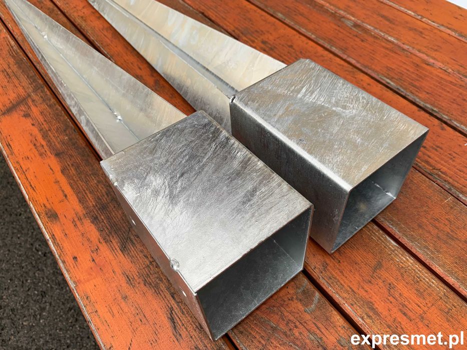 POLSKA SOLIDNA KOTWA 2,5 Podstawa słupa Kotwa Wbijana 100x100x750mm kotwa ogrodowa ocynk wspornik do słupa drewnianego 10cmx10cm PROMOCJA ! WYSYLKA !