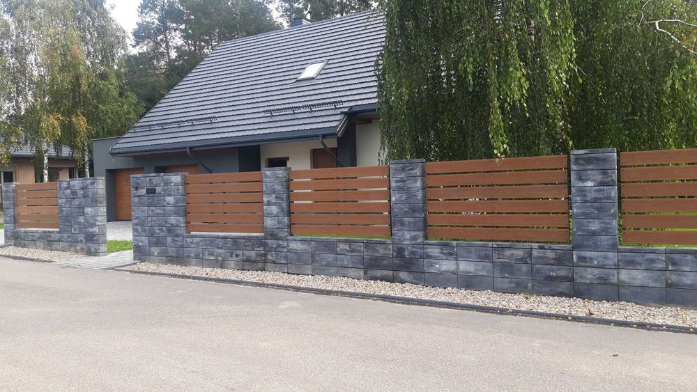 Ogrodzenia  Joniec  Klinkier  Panelowe Pustak Łupany Bloczek betonowy