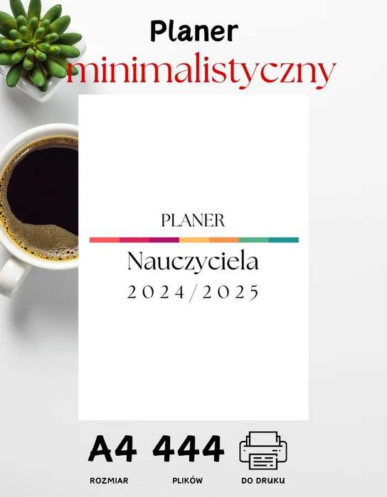 Planer Nauczyciela 2024/2025 z fazami księżyca