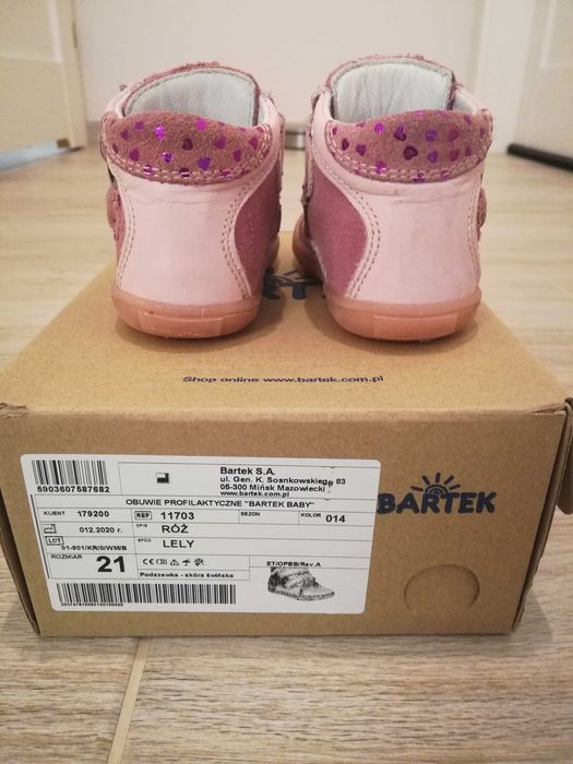 Buty na dziewczynkę renomowanej firmy Bartek