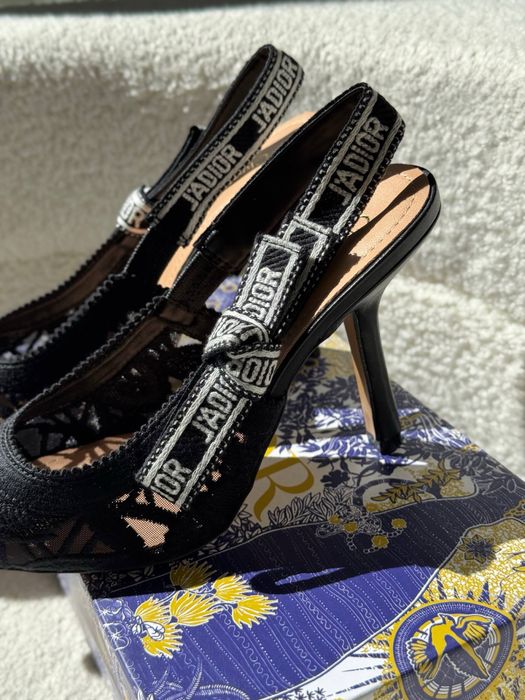 Каблуки Dior чорні ажур 38,40