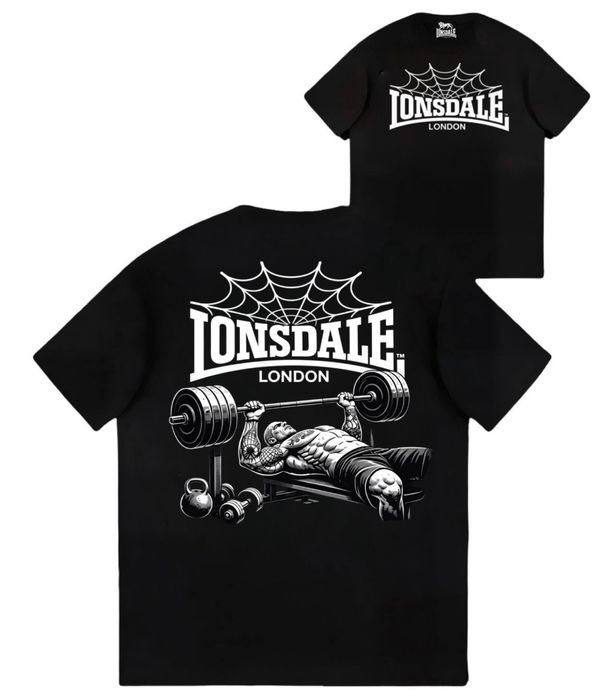 Футболки Lonsdale London Fight Logo черные лонсдейл Новые модели
