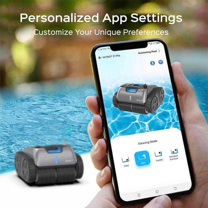 Robot de Piscina a Bateria Fundo, Paredes e Linha de Água - E-tron i20