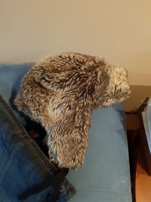 Czapka uszak misio hm kolekcja męska unisex brąz zima narty troczki ci