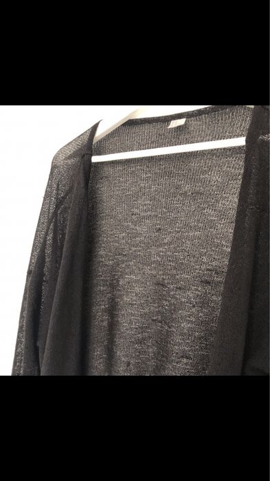 Sweter sweterek cienki siateczka czarny