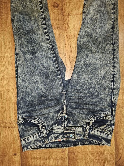 Jegginsy jeans marmurkowe