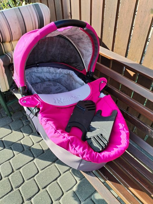 Gondola różowa do wózka, biegowy jogger X-lander XRun Stroller,adapter