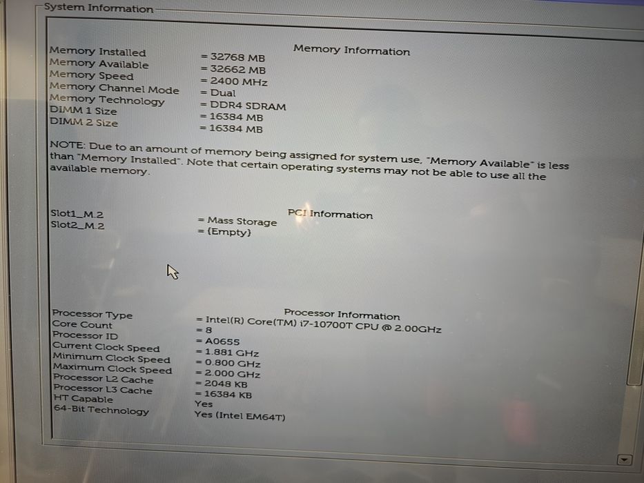 Komputer Dell 3080 Micro i7 32GB RAM Win10Pro