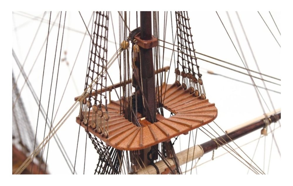 Zestaw Santisima Trinidad - model drewniany i dodatki  statek okręt