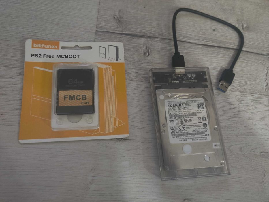 Карта памяти sony playstation 2 64МБ + HDD 500GB забитый играми PS2