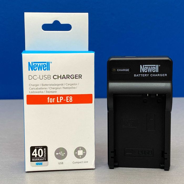Carregador Newell (LC-E8) - Bateria Canon LP-E8 - NOVO