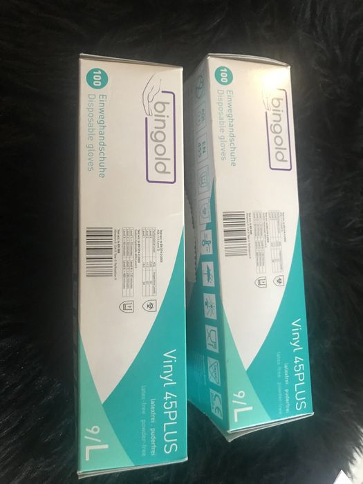 Rękawiczki jednorazowe Bingold Vinyl 45Plus bezpudrowe dobra jakość