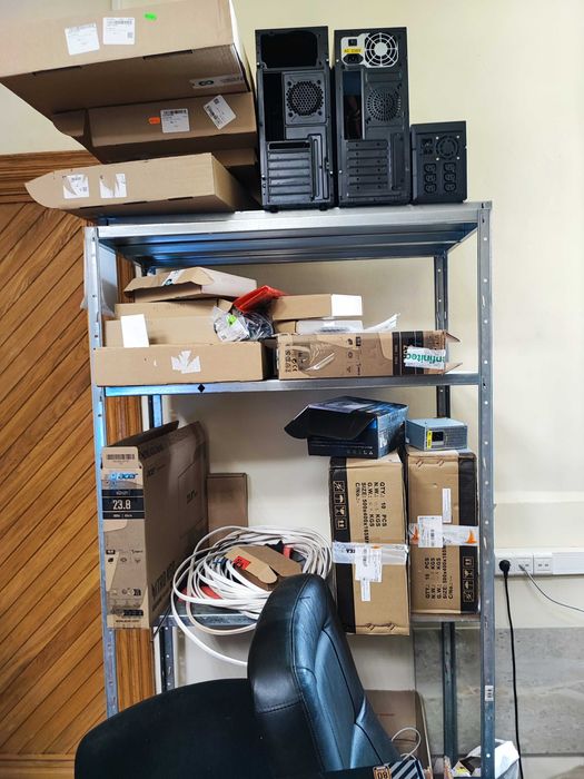 Торговый стеллаж металлический 90х250х50 для склада/магазина/сервиса