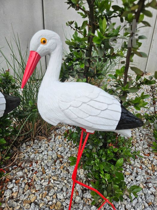 Figurki bocian bociek do ogrodu dekoracja działka ozdoba 2 szt.