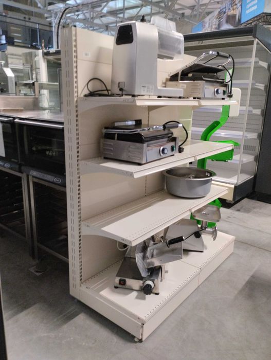 Regały sklepowe metalowe przyścienny gondola regał gondole