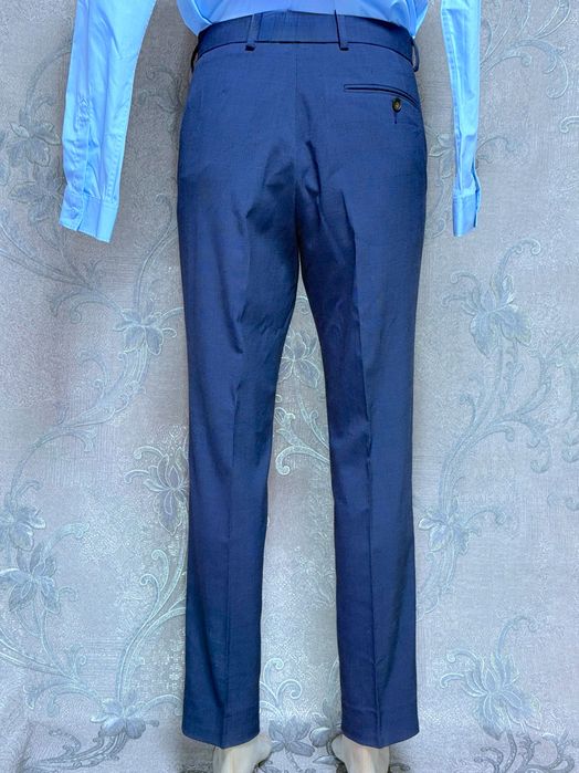 Мужской костюм двойка 46 размер на свадьбу синий нарядный