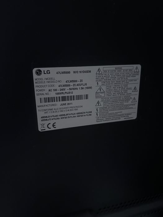 TV LG 47" - Cinema 3D LED Plus TV com Smart TV, Full HD - 47LW5500