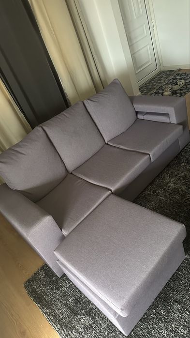 Sofa cinzento - tecido