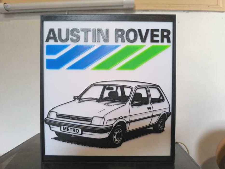 Lightbox Luminaria decorativa Austin Rover Metro