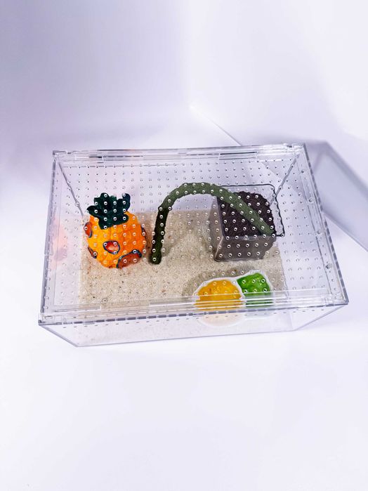 Акриловый террариум для рептилий,пауков,улиток "Спанч Боб", 30х20х15см