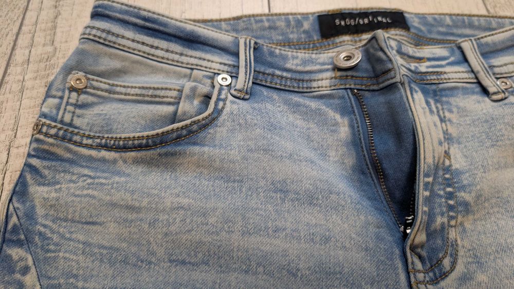 Spodnie męskie jeansowe Smog rozmiar 30/32 jasne - założone raz ideał