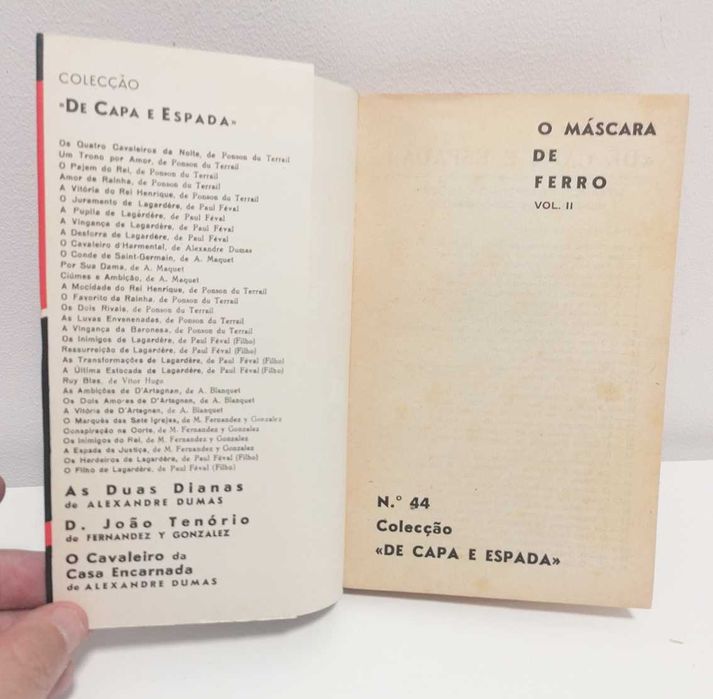 O Máscara de Ferro (3 volumes), de E. Ladoucette (1965)