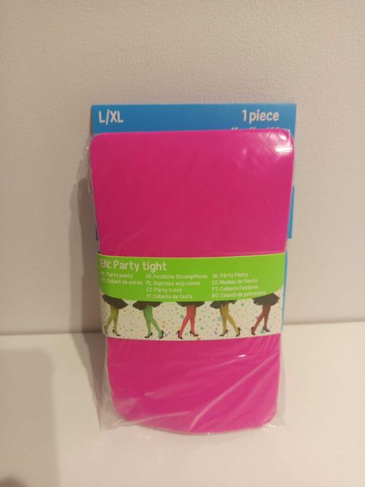 Rajstopy Damskie NEONOWE (RÓŻ) L/XL