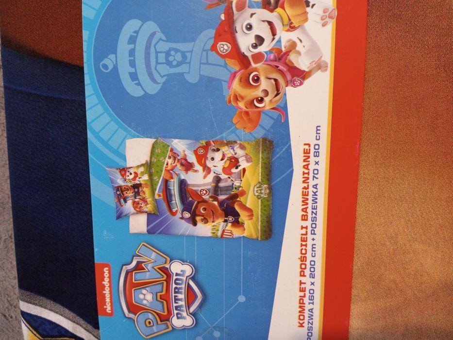 Komplet pościeli bawełnianej 160x200 Paw patrol psi patrol chase Marsh