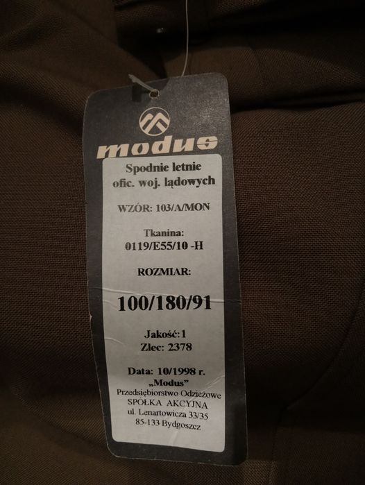 spodnie letnie wojsk lądowych 100/180/91 lub 84