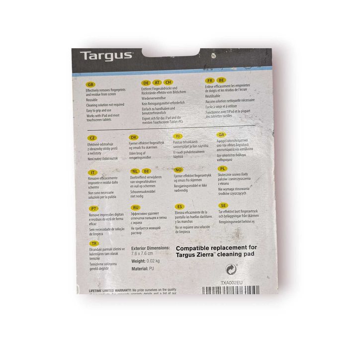 Pad Limpeza Targus CleanVu para iPad e Tablets Touchscreen –  Selado