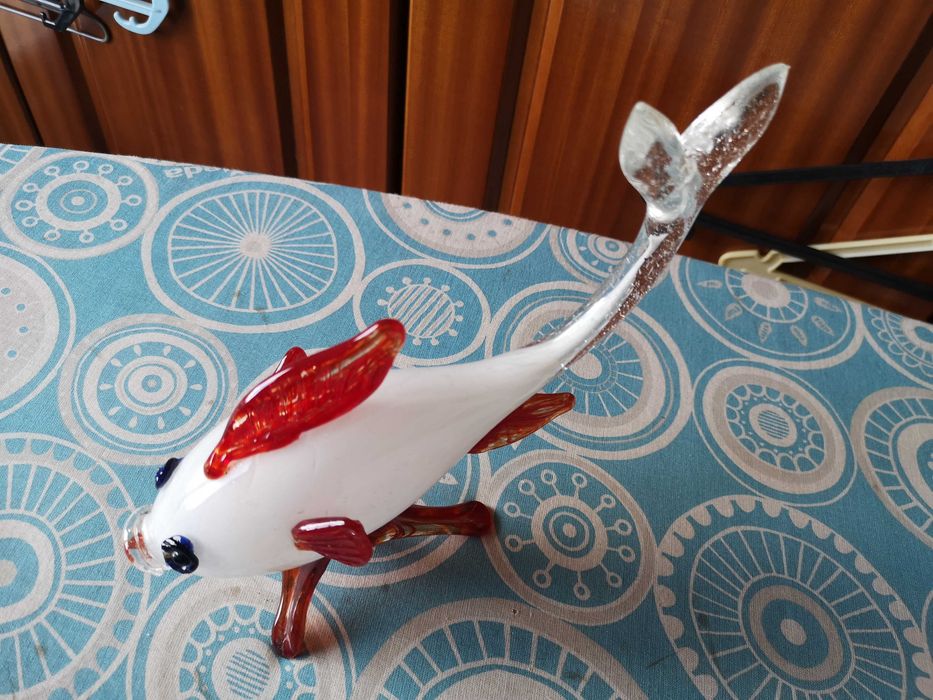 Cavalo e peixe em vidro murano muito bonitos