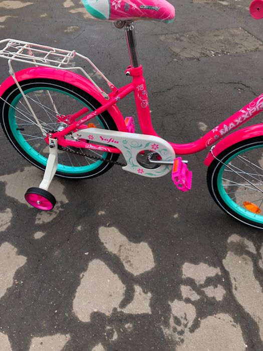 Велосипед MaxxPRO розовый с корзиной и безопасной рамой 18’