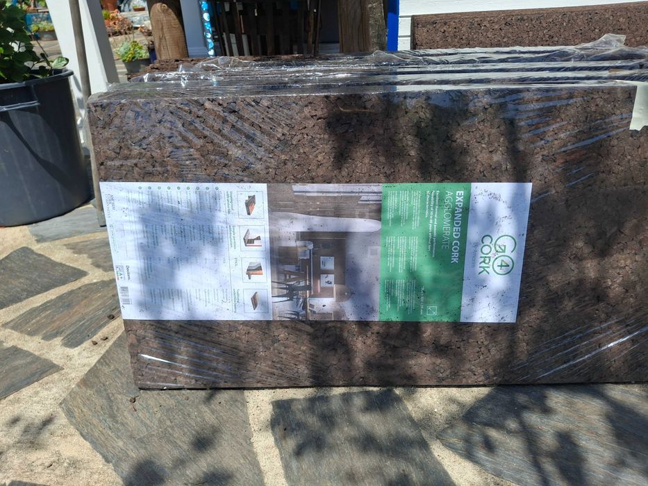 Isolamento de cortiça expandida de 20 mm, 2 m², 8 embalagens (embalagem de 4 unidades) Total de 16 m²