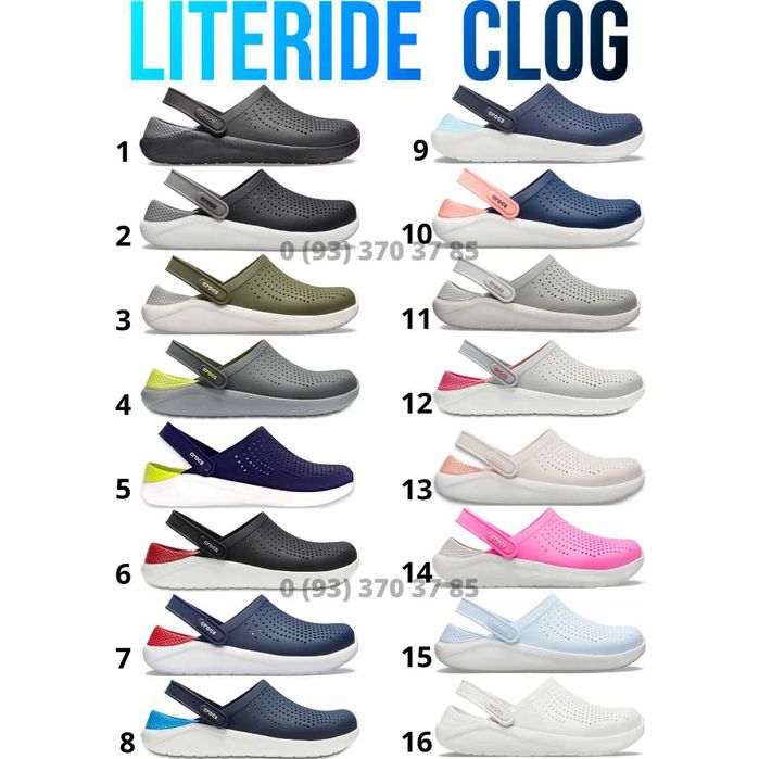 crocs LiteRide Крокси Чоловічі Лайтрайд Сабо кроксы мужские оригинал