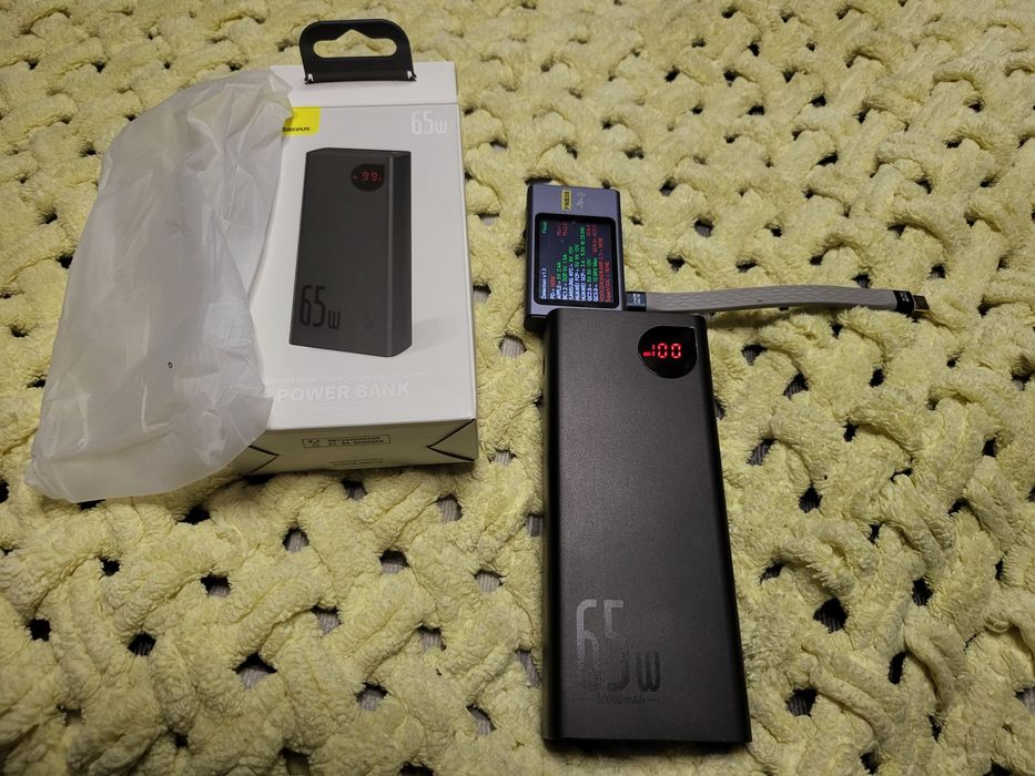 Новий Baseus Adaman Metal Digital Display 20000 мАг 65 Вт, Black