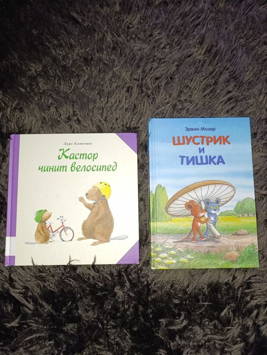 Шустрик и Тишка Мозер Кастор чинит велосипед Клинтинг дитячі книги