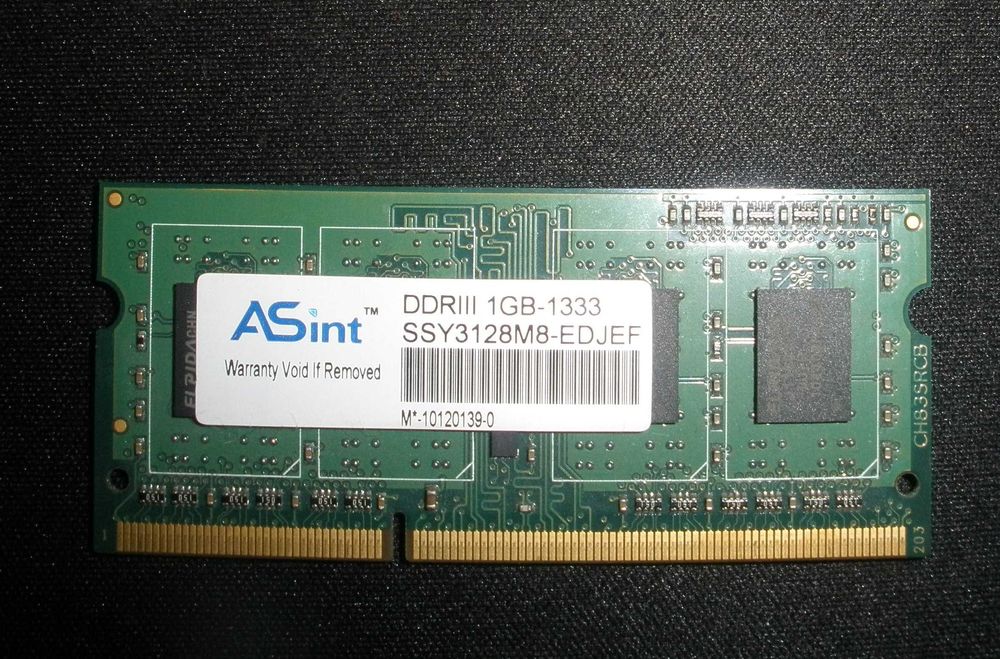 Pamieć ram ASint do laptopa o pojemności 1 gigabyte