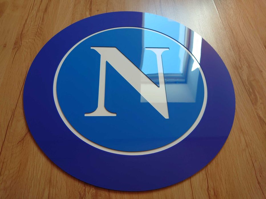 Napoli herb klubowy 70cm prezent dla fana piłki nożnej